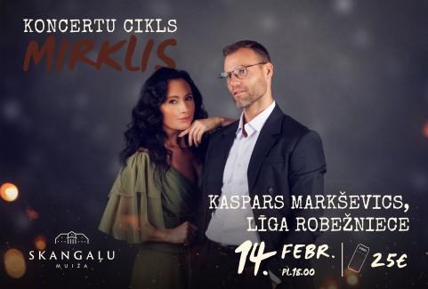 Izrādes "Kaspars Markševics un Līga Robežniece koncertu ciklā “Mirklis”" attels