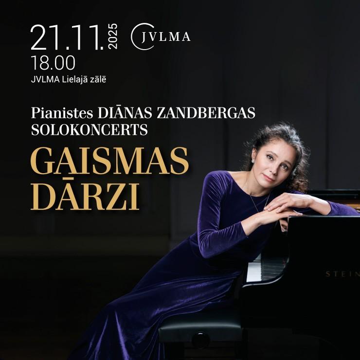 Izrādes "Pianistes Diānas Zandbergas solokoncerts GAISMAS DĀRZI" attels