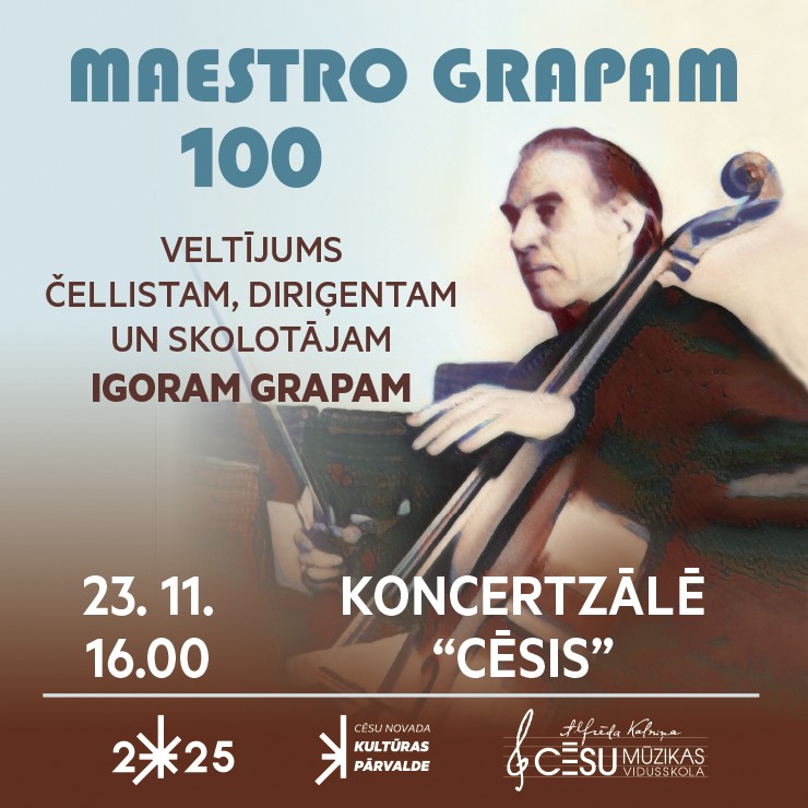 Izrādes "Koncerts MAESTRO GRAPAM 100 / Veltījums čellistam, diriģentam un skolotājam Igoram Grapam" attels