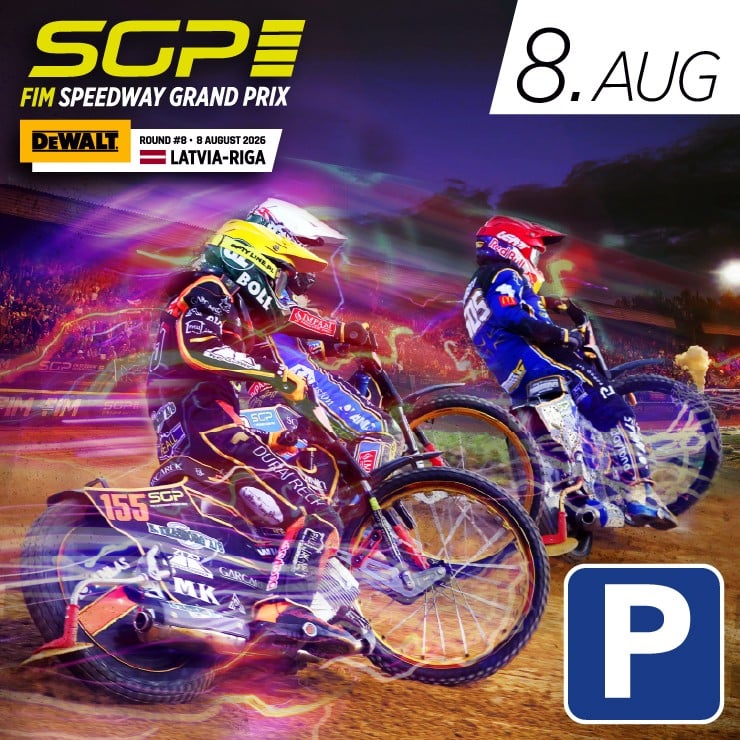 Izrādes "AUTOSTĀVVIETA 08.08. | 2026 DeWALT FIM Speedway GP of Latvia-Riga" attels
