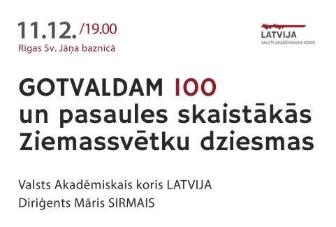 Izrādes "GOTVALDAM 100 un pasaules skaistākās Ziemassvētku dziesmas | koris “Latvija” un Māris Sirmais" attels