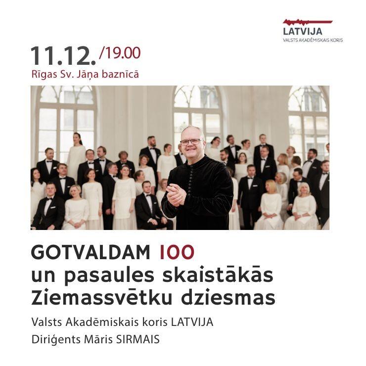 Izrādes "GOTVALDAM 100 un pasaules skaistākās Ziemassvētku dziesmas | koris “Latvija” un Māris Sirmais" attels