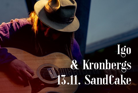 Izrādes "Igo un ģitārists Egons Kronbergs | SANDCAKE muzikālais vakars" attels