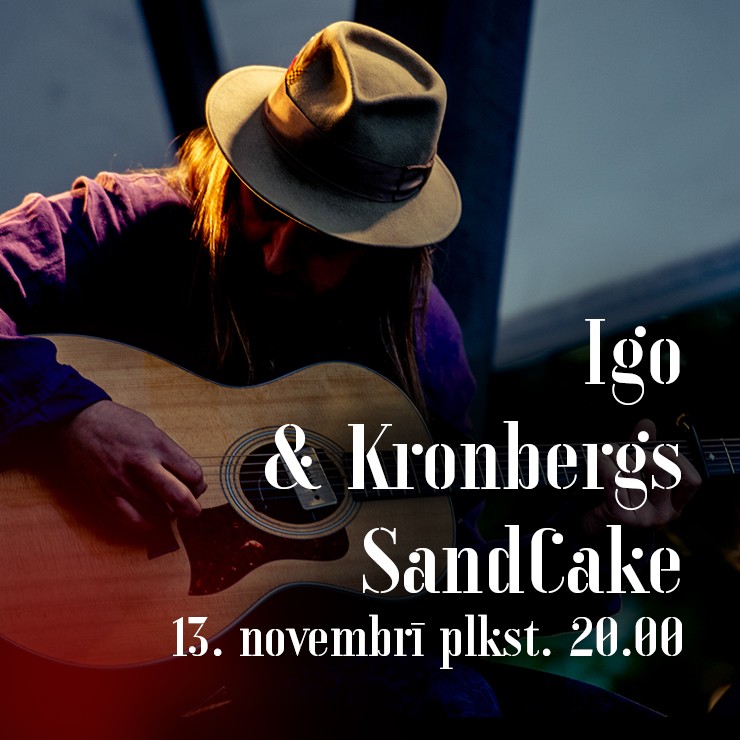 Izrādes "Igo un ģitārists Egons Kronbergs | SANDCAKE muzikālais vakars" attels