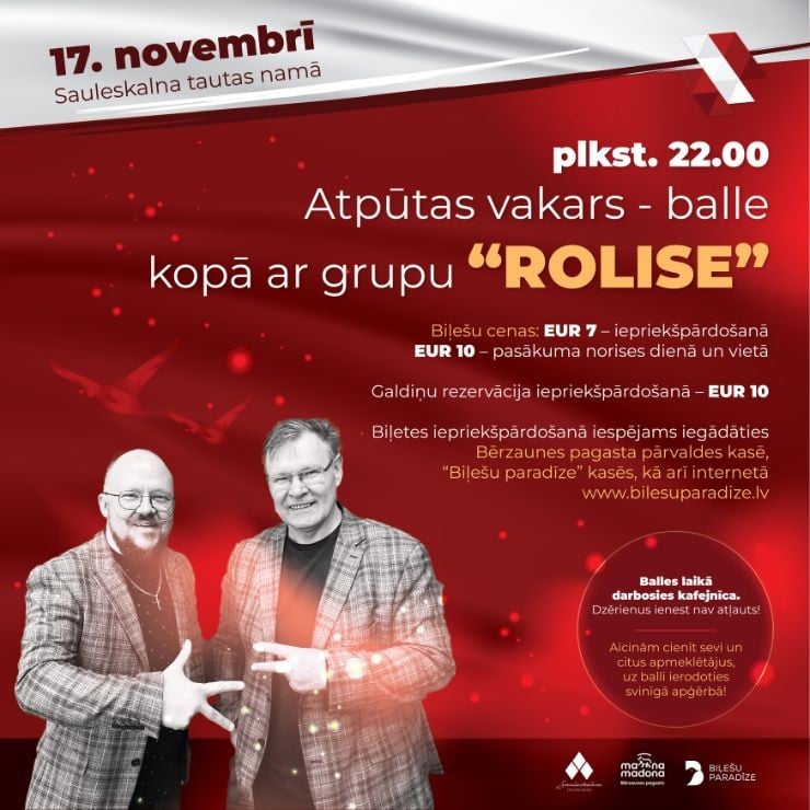 Izrādes "ATPŪTAS VAKARS - BALLE kopā ar grupu ROLISE" attels