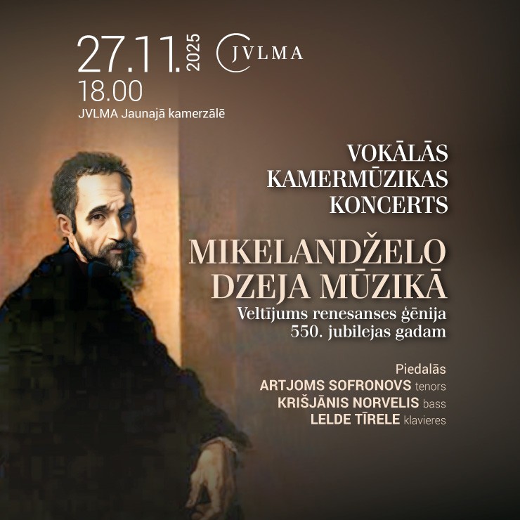 Izrādes "Vokālās kamermūzikas koncerts ''Mikelandželo dzeja mūzikā. Veltījums renesanses ģēnija 550. jubilejas gadam''" attels