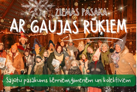 Izrādes "ZIEMAS PASAKA  AR GAUJAS RŪĶIEM" attels