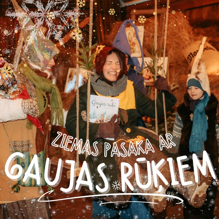 Izrādes "ZIEMAS PASAKA  AR GAUJAS RŪĶIEM" attels