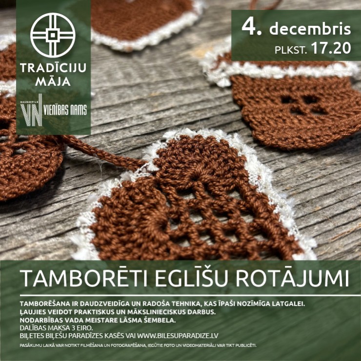 Izrādes "Tamborēti eglīšu rotājumi | Meistarklase" attels