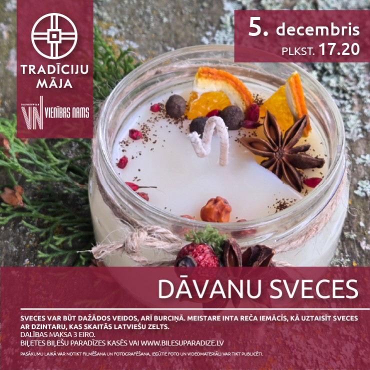 Izrādes "Dāvanu sveces | Meistarklase" attels