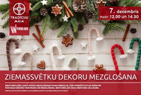 Izrādes "Ziemassvētku dekoru mezglošana | Meistarklase" attels
