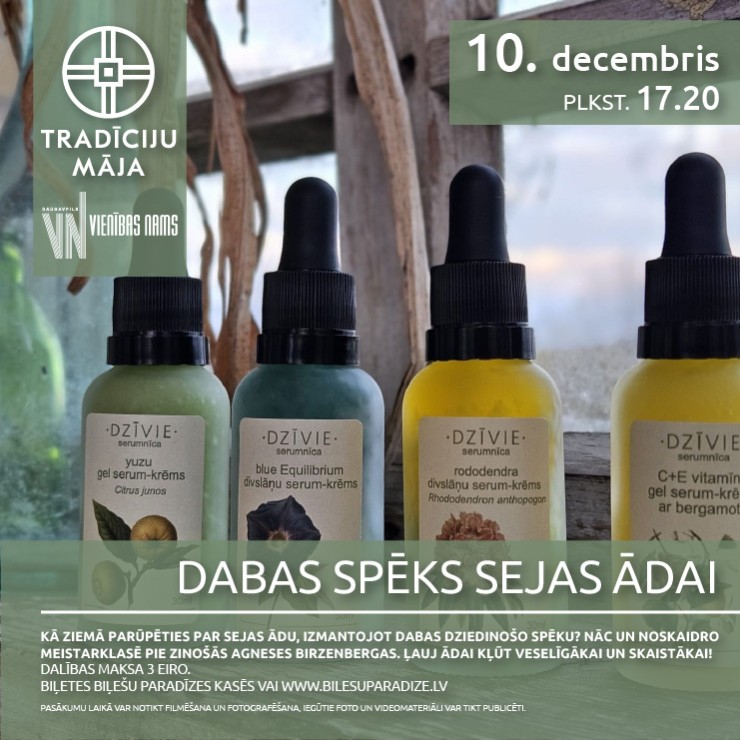 Izrādes "Dabas spēks sejas ādai | Meistarklase" attels