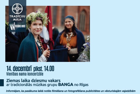 Izrādes "Ziemas laika dziesmu vakars ar tradicionālās mūzikas grupu BANGA | Koncerts" attels
