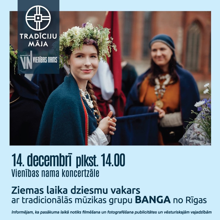 Izrādes "Ziemas laika dziesmu vakars ar tradicionālās mūzikas grupu BANGA | Koncerts" attels
