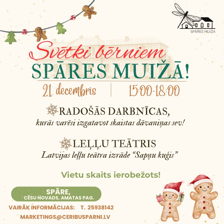 Izrādes "Svētki bērniem Spāres muižā!" attels