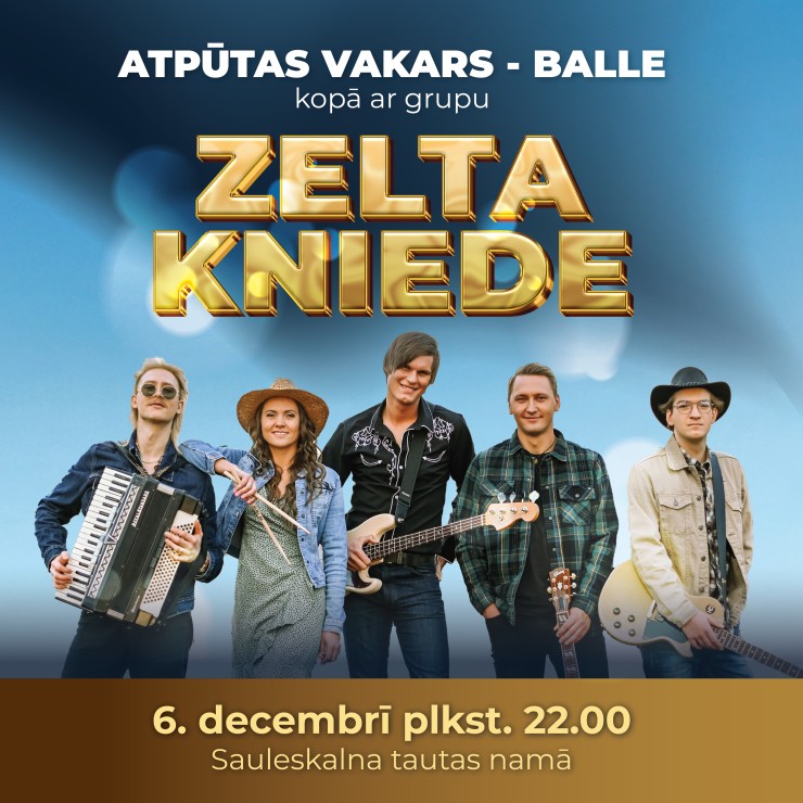 Izrādes "ATPŪTAS VAKARS – BALLE kopā ar grupu ZELTA KNIEDE" attels