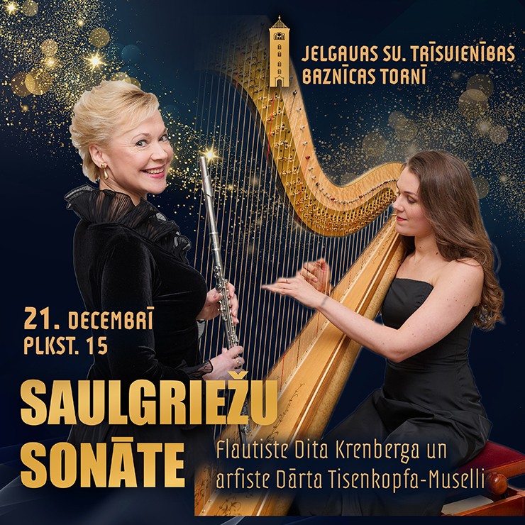 Izrādes "Dita Krenberga un Dārta Tisenkopfa-Muselli Ceturtās adventes kamermūzikas koncertā “SAULGRIEŽU SONĀTE”" attels
