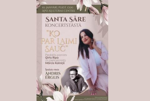 Izrādes "Santa Sāre koncertstāstā KO PAR LAIMI SAUC" attels