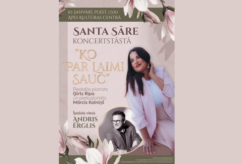 Izrādes "Santa Sāre koncertstāstā KO PAR LAIMI SAUC" attels