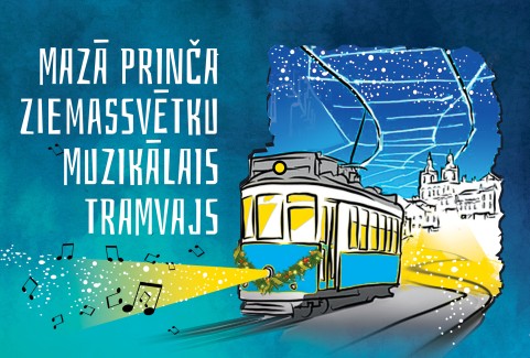 Izrādes "Mazā prinča Ziemassvētku muzikālais tramvajs" attels