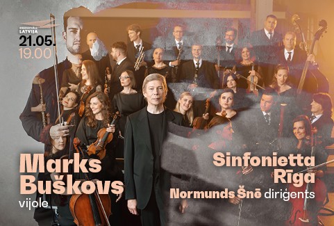 Izrādes "Bezgalīgi mirdzošs ceļš. Marks Buškovs, “Sinfonietta Rīga” un Normunds Šnē" attels