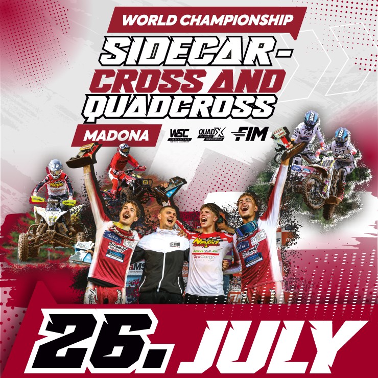 Image of the event "WORLD CHAMPIONSHIP SIDECARCROSS AND QUADCROSS IN MADONA I Sunday ticket"