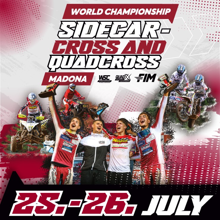 Image of the event "WORLD CHAMPIONSHIP SIDECARCROSS AND QUADCROSS IN MADONA I Two-day ticket"