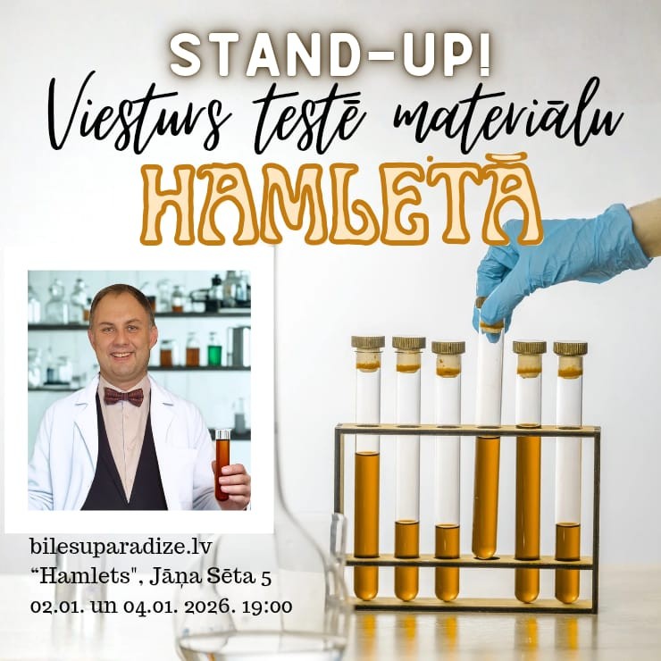 Izrādes "Stand-up comedy “Viesturs Vizulis testē materiālu Hamletā”" attels