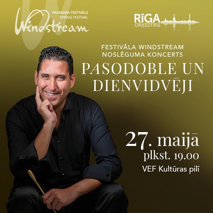 Izrādes "PASODOBLE UN DIENVIDVĒJI | Orķestris “Rīga”, diriģents Oscar Navarro, vijolniece Pilar Rubio" attels