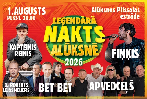 Izrādes "LEĢENDĀRĀ NAKTS ALŪKSNĒ 2026" attels