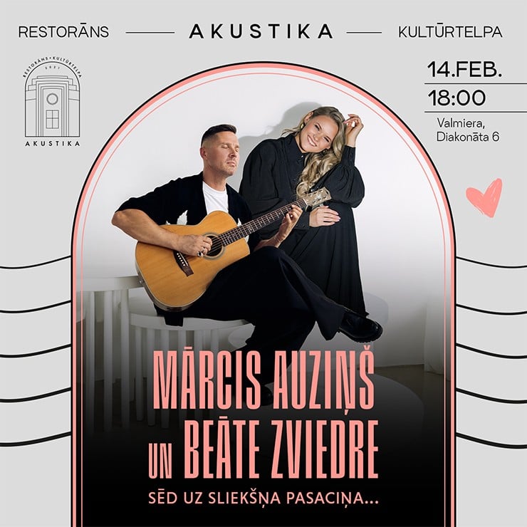 Izrādes "Mārcis Auziņš un Beāte Zviedre | Sēd uz sliekšņa Pasaciņa | Kultūrtelpā AKUSTIKA" attels