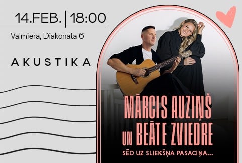 Izrādes "Mārcis Auziņš un Beāte Zviedre | Sēd uz sliekšņa Pasaciņa | Kultūrtelpā AKUSTIKA" attels