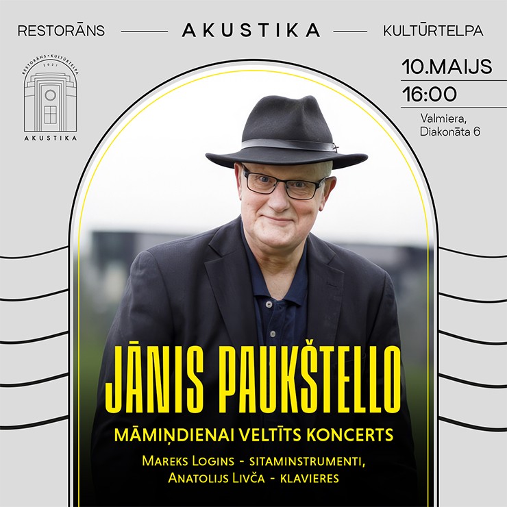 Image of the event "Jānis Paukštello | VISAPKĀRT ZEME ZIED | Kultūrtelpā AKUSTIKA, Valmierā"
