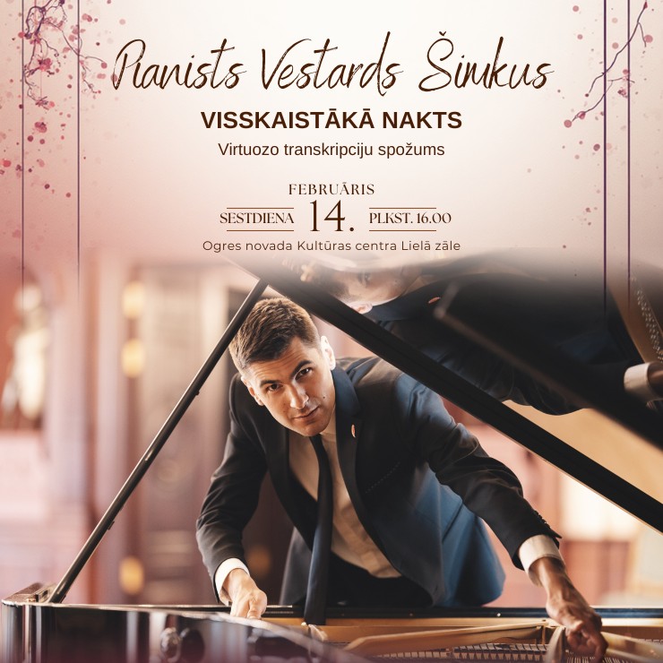 Izrādes "Pianists Vestards Šimkus | VISSKAISTĀKĀ NAKTS. Virtuozo transkripciju spožums" attels