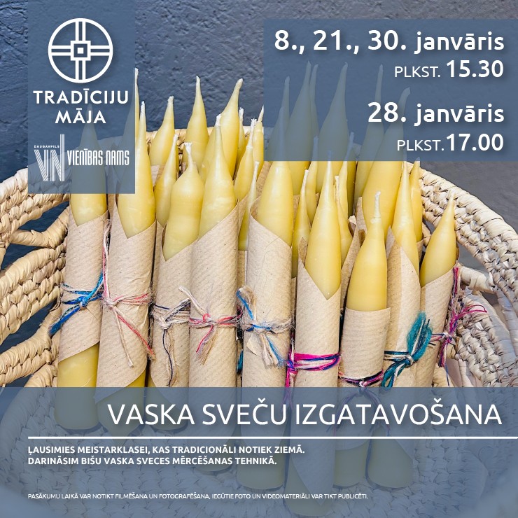 Image of the event "Vaska sveču izgatavošana | Meistarklase"