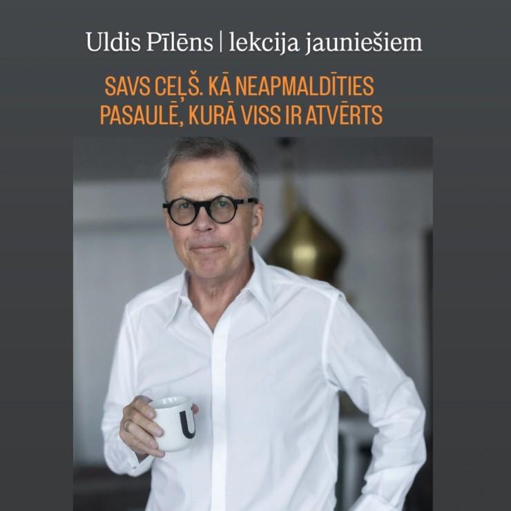 Izrādes "Ulda Pīlēna lekcija jauniešiem. Savs ceļš. Kā neapmaldīties pasaulē, kurā viss ir atvērts." attels