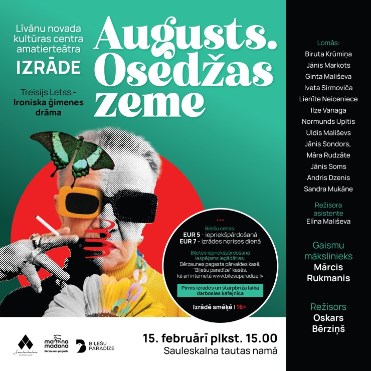 Izrādes "AUGUSTS. OSEDŽAS ZEME. Līvānu amatierteātra izrāde" attels