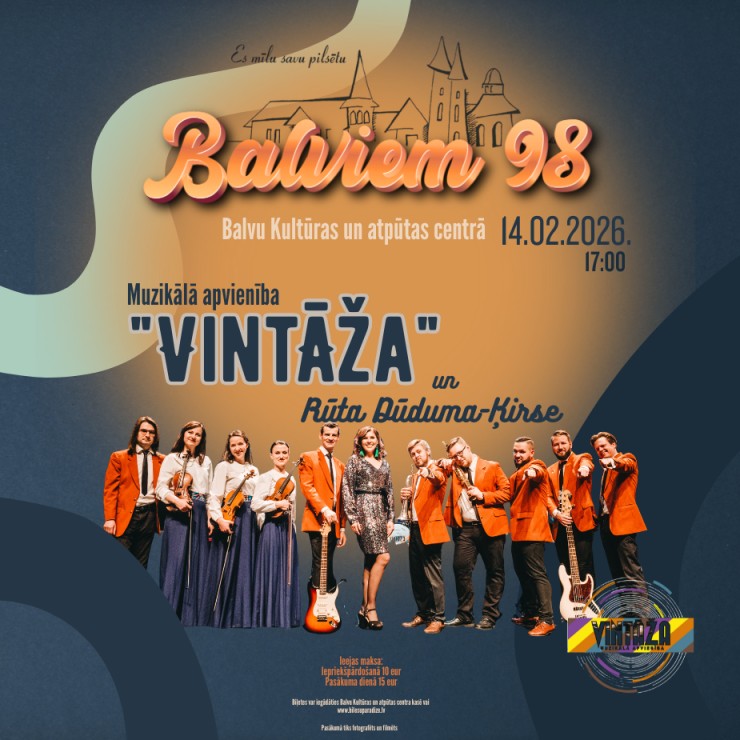 Image of the event "Koncerts “Balviem 98”. Muzikālā apvienība “Vintāža” un Rūta Dūduma - Ķirse"