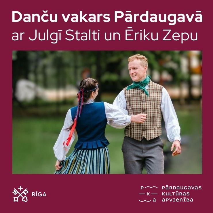 Izrādes "Danču vakars Pārdaugavā ar Julgī Stalti un Ēriku Zepu" attels