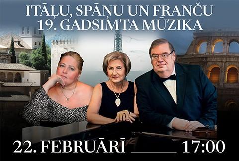 Izrādes "Itāļu, Spāņu un Franču 19. gadsimta mūzika" attels