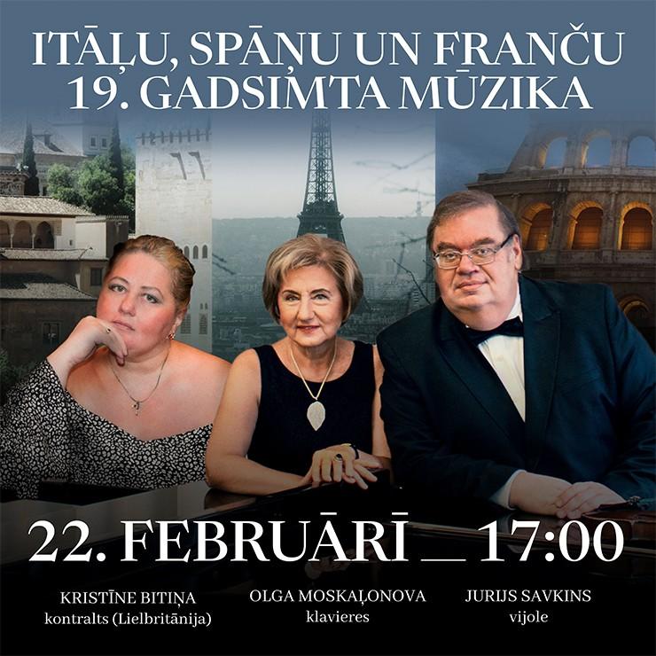 Izrādes "Itāļu, Spāņu un Franču 19. gadsimta mūzika" attels