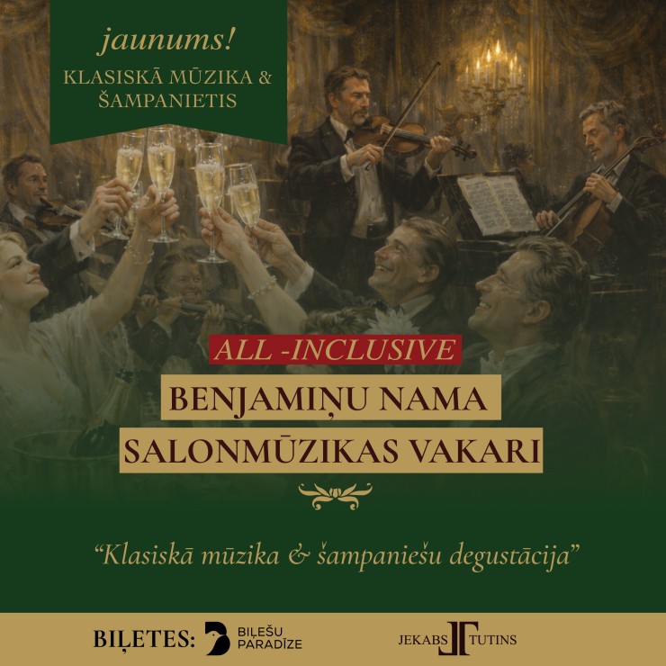 Izrādes "Benjamiņu nama salonmūzikas vakars | KLASIKA & ŠAMPANIETIS" attels