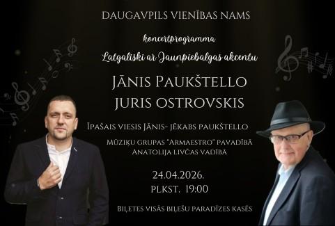 Izrādes "Koncerts “Latgaliski ar Jaunpiebalgas akcentu” | Jānis Paukštello un Juris Ostrovskis" attels