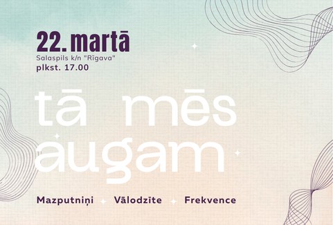 Izrādes "Vokālo ansambļu "Mazputniņi", "Vālodzīte", "Frekvence" koncerts "Tā mēs augam"" attels