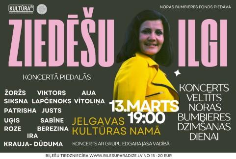 Izrādes "Noras Bumbieres dzimšanas dienas koncerts “ZIEDĒŠU ILGI”" attels
