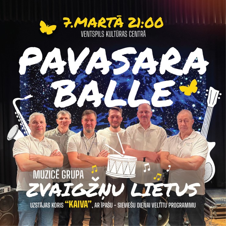 Izrādes "Pavasara balle ar grupu “Zvaigžņu lietus”" attels