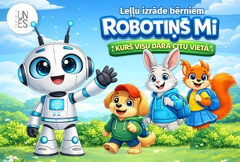Изображение спектакля "ROBOTIŅŠ MI - KURŠ VISU DARA CITU VIETĀ leļļu izrāde bērniem"