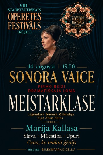 Meklēšanas rezultāta izrādes "VIII Starptautiskais Operetes festivāls Ikšķilē ǀ SONORA VAICE Terensa Maknelija lugā "Meistarklase" ǀ par 20.gs.izcilāko operdīvu Mariju Kallasu" attels