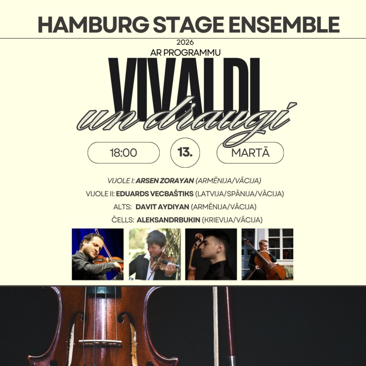 Izrādes "HAMBURG STAGE ENSEBLE ar programmu “Vivaldi un viņa draugi”" attels