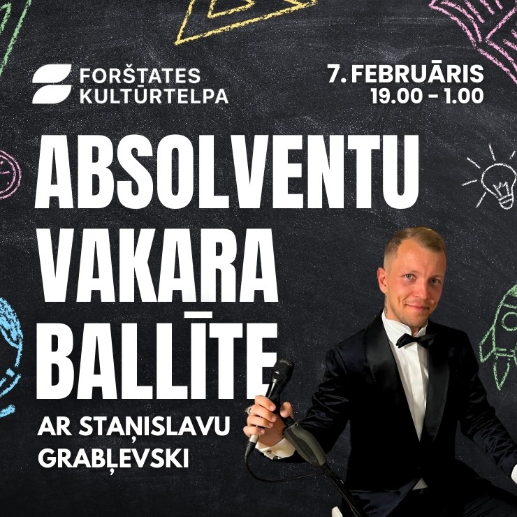 Izrādes "Absolventu vakars ar Staņislavu Grabļevski" attels